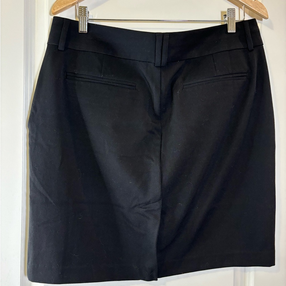 Gap Basic Black Mini Skirt W/ Split - image 8